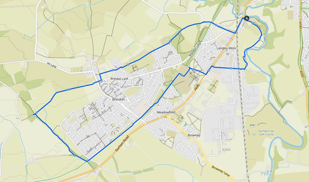 Map of Brandon Heritage 100 walk