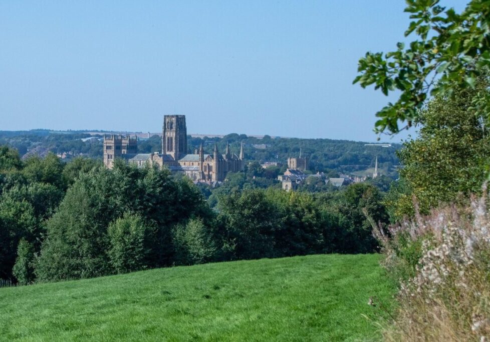 Photo of Durham Cathedral surrounded by trees